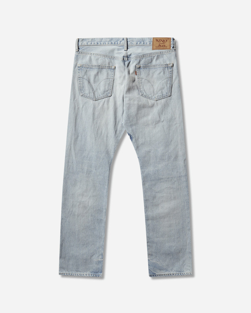 Hysteric Glamour Men's DPC Processed Slim Straight Denim Pants Light Indigo Blue outlook