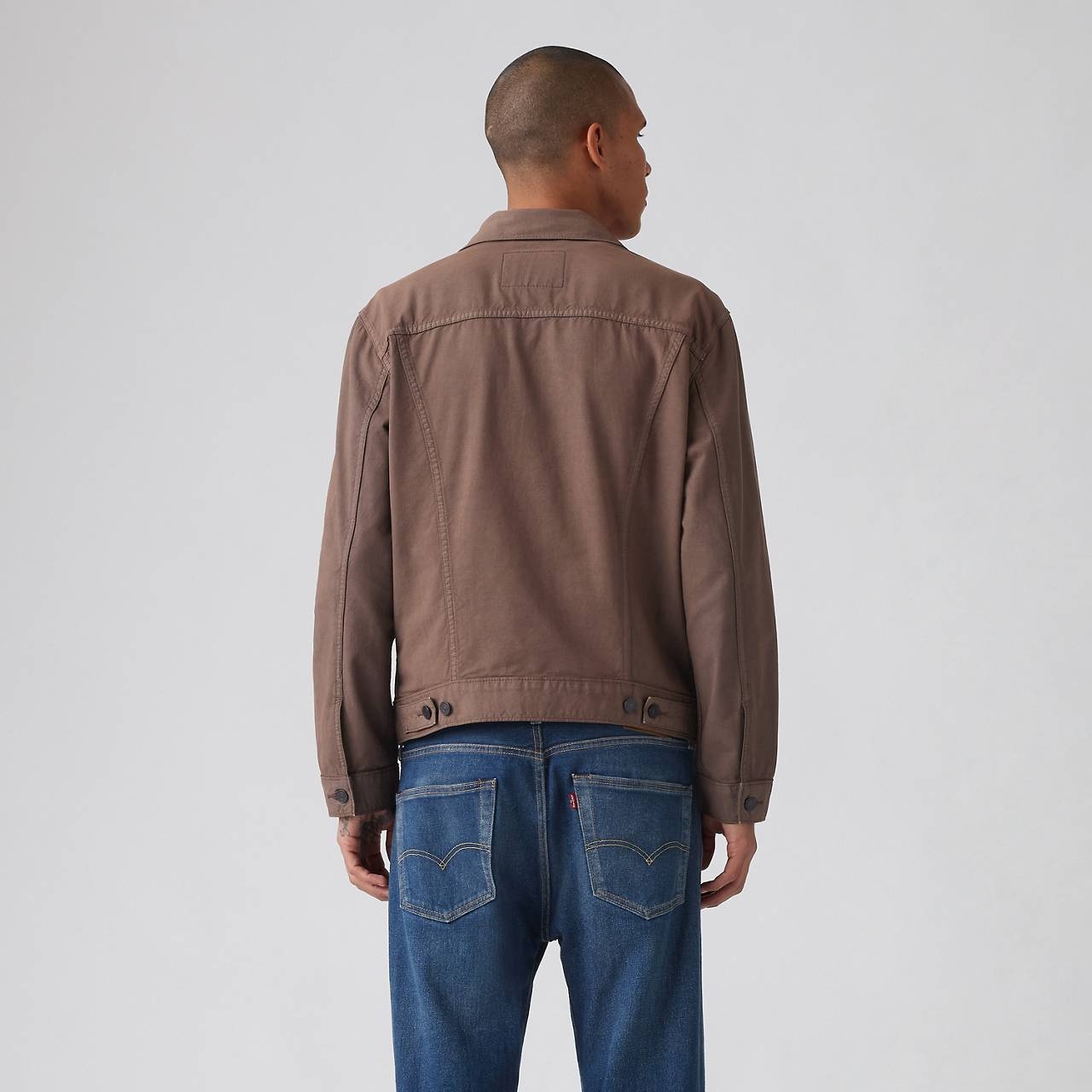 COTTON LINEN TRUCKER JACKET - 4