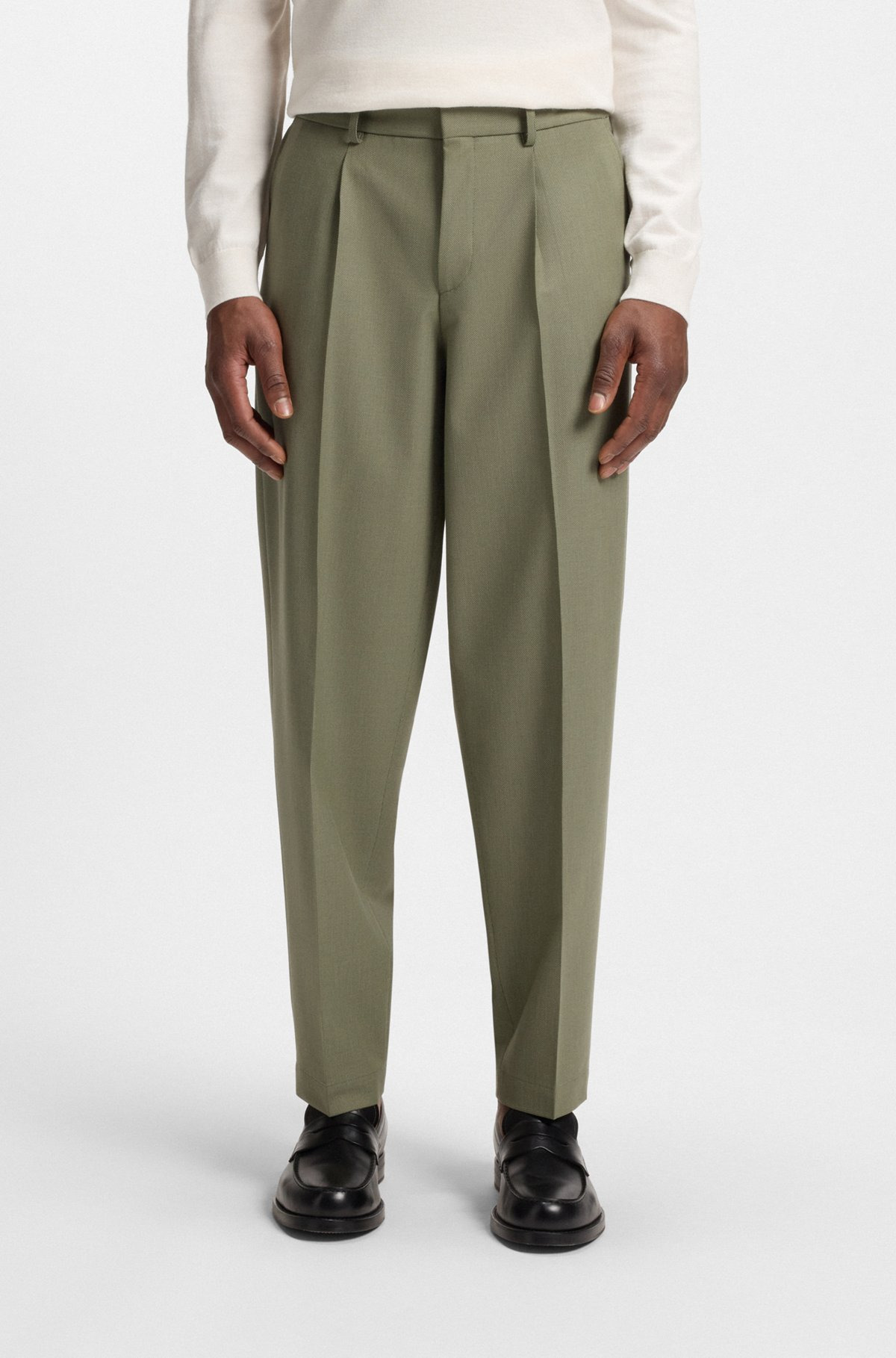 RELAXED-FIT TROUSERS IN MACHINE-WASHABLE STRETCH FABRIC - 2