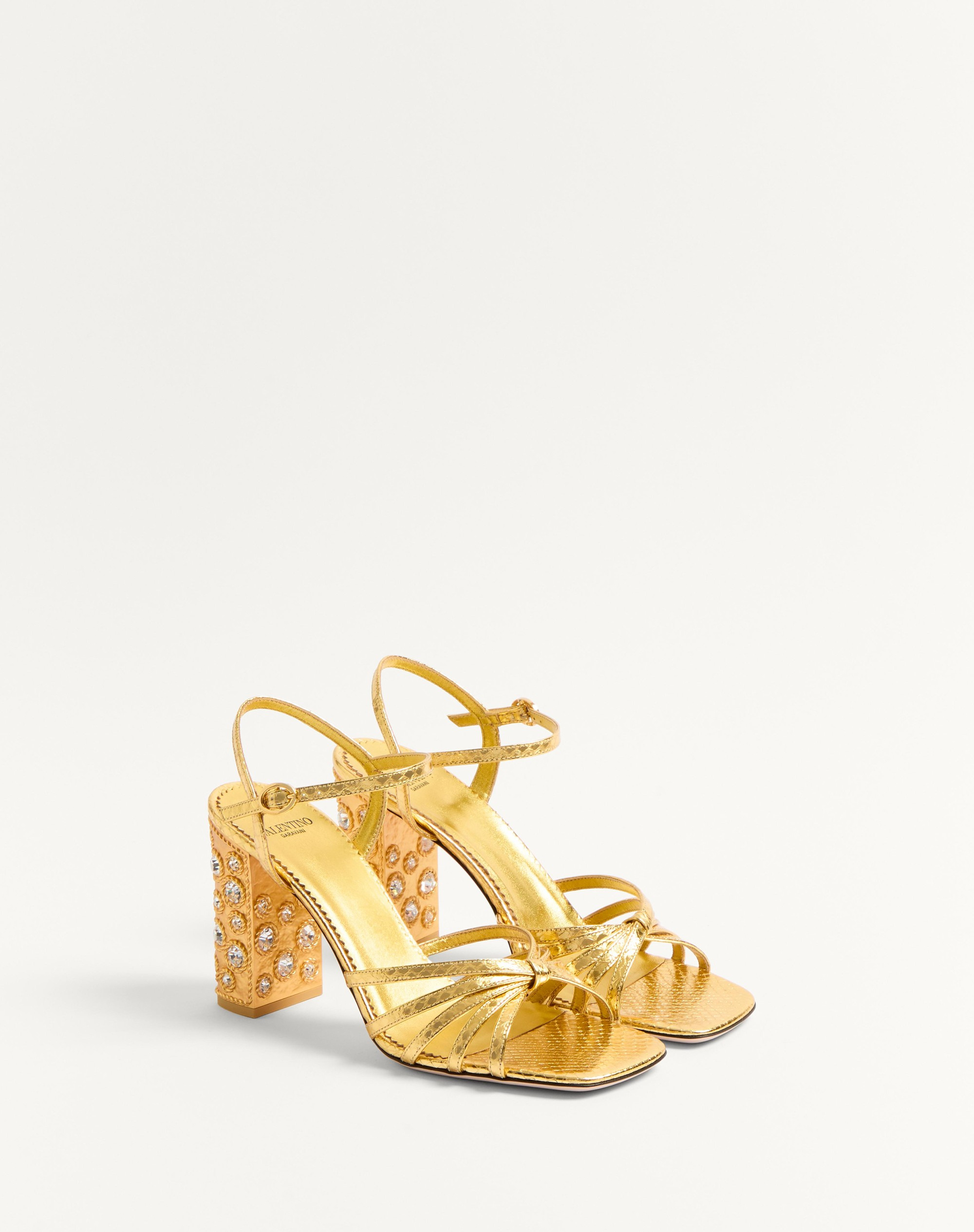 PRESHOES SANDAL IN LAMINATED AYERS WITH CRYSTALS 90MM - 3