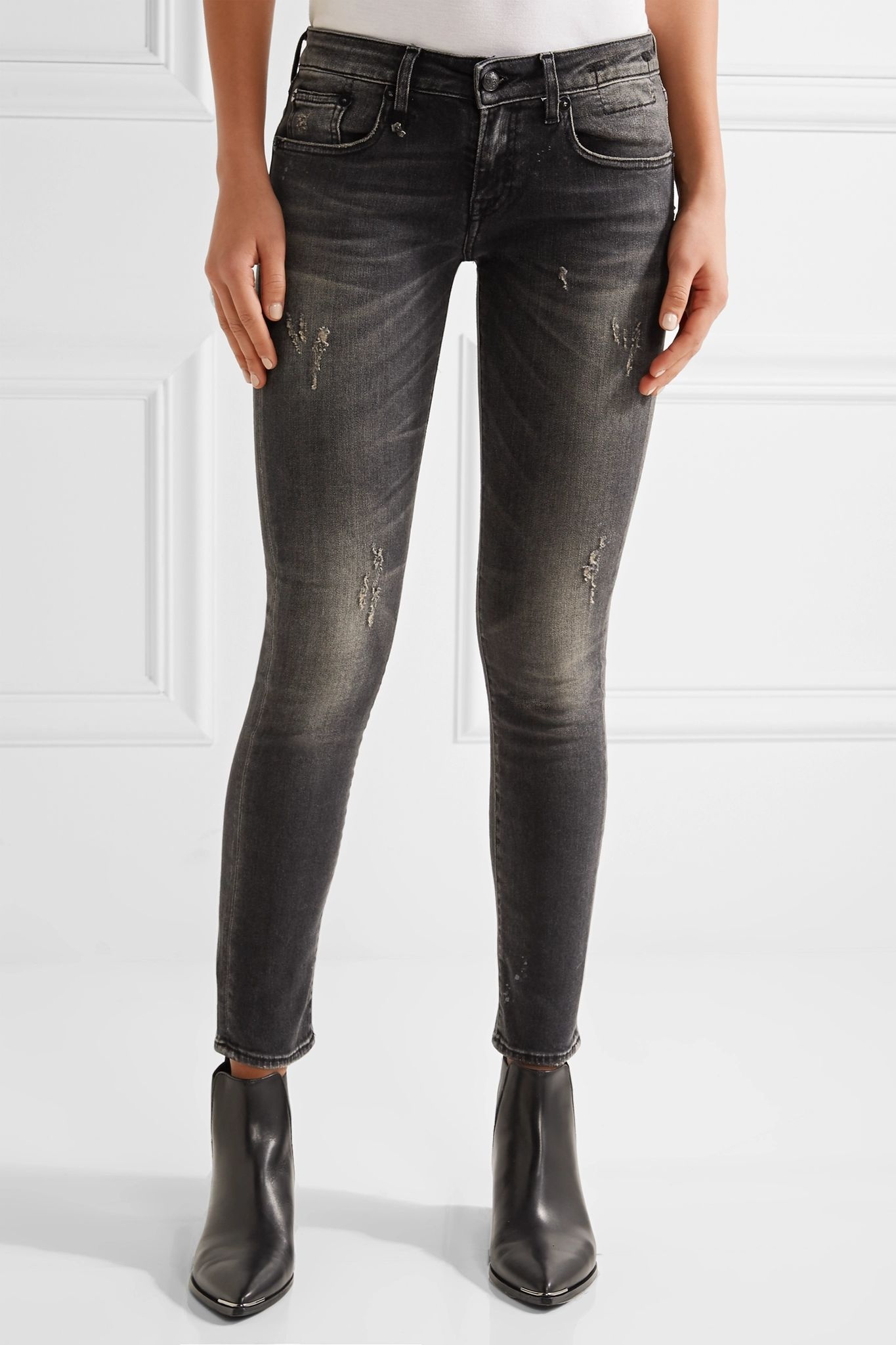 Kate distressed low-rise skinny jeans - 3