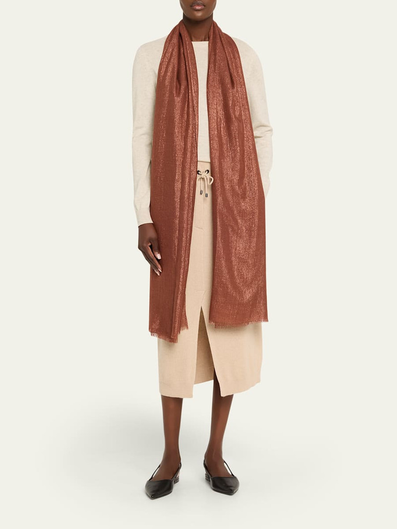 Brunello Cucinelli Cashmere & Silk Lurex Scarf outlook