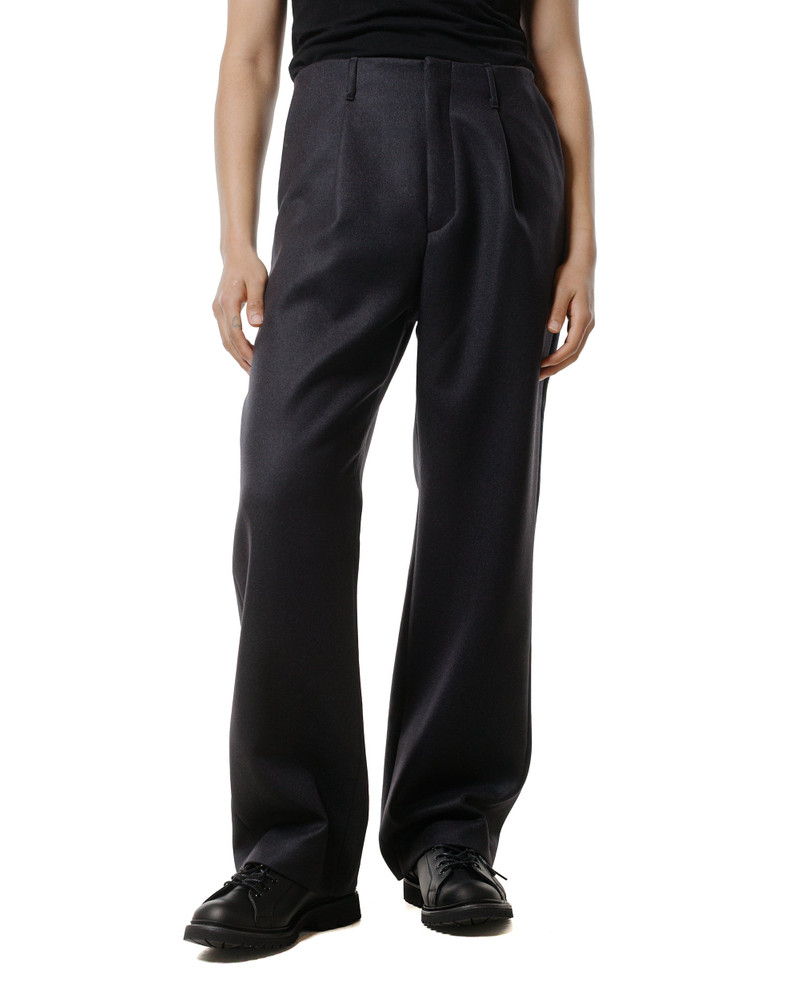 AURALEE Light Melton One-Tuck Slacks Dark Charcoal outlook