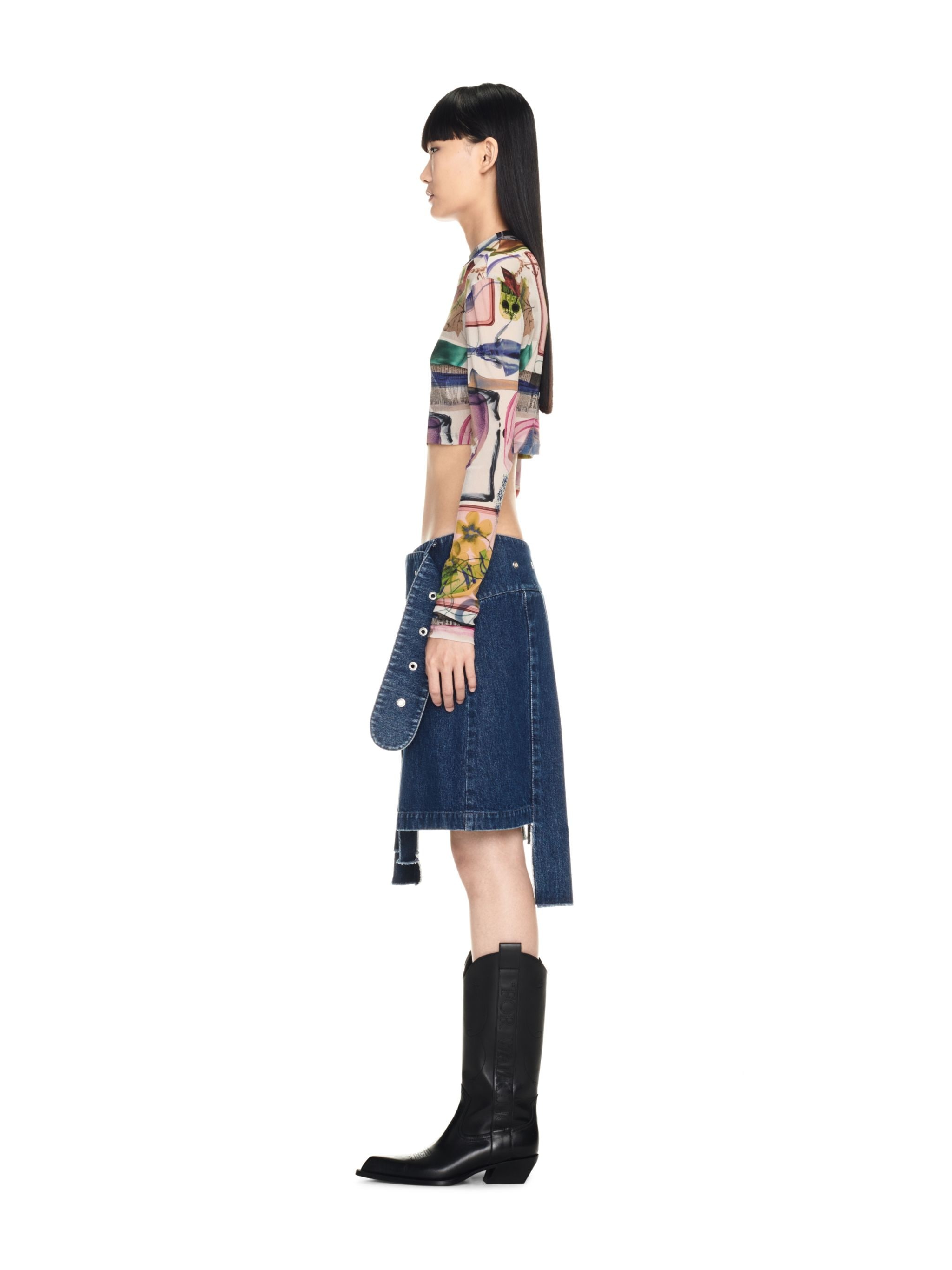Xray Tulle Cropped L/s Top - 3