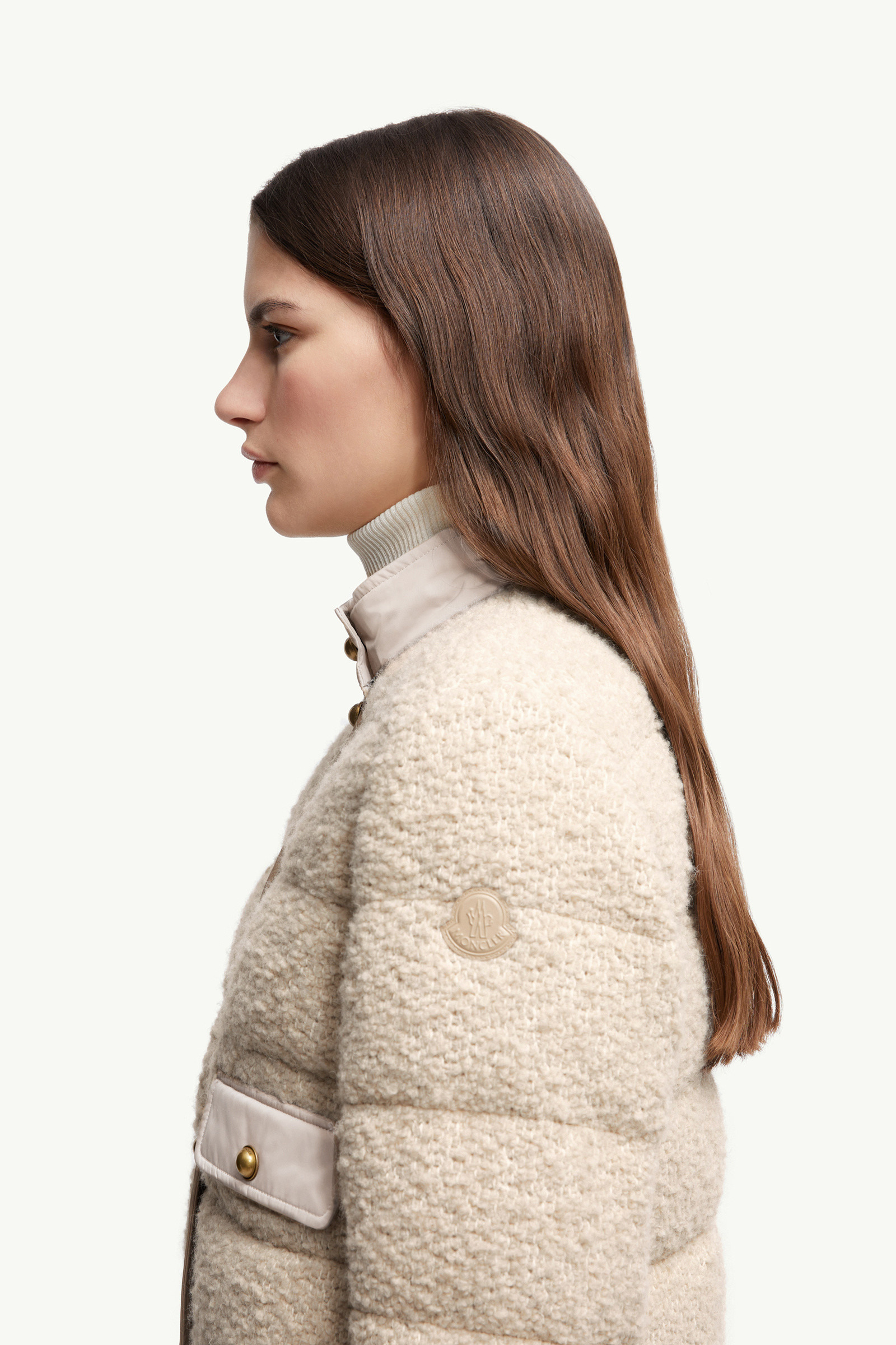 Blandy Wool Blend Bouclé Short Down Jacket - 4