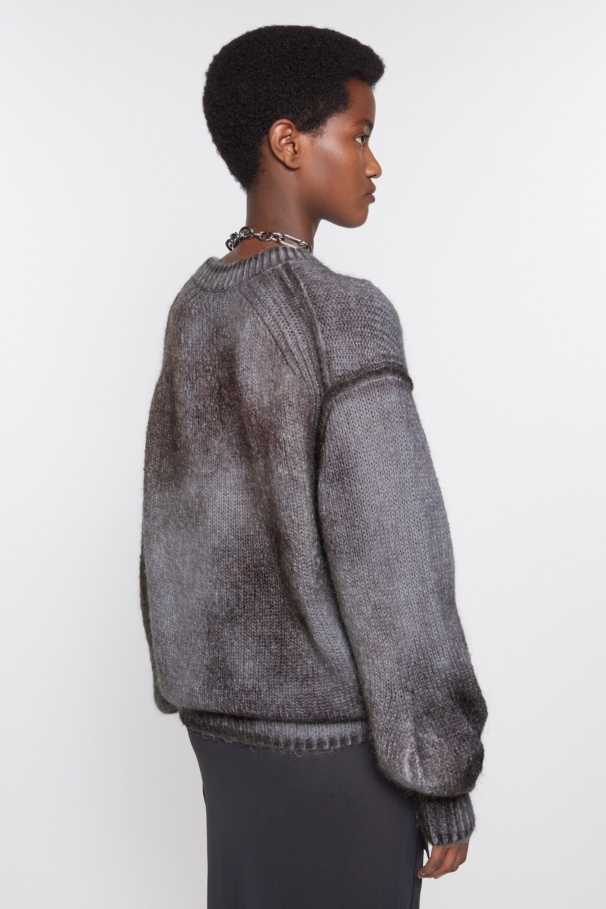 Sprayed knit jumper - Anthracite grey - 3