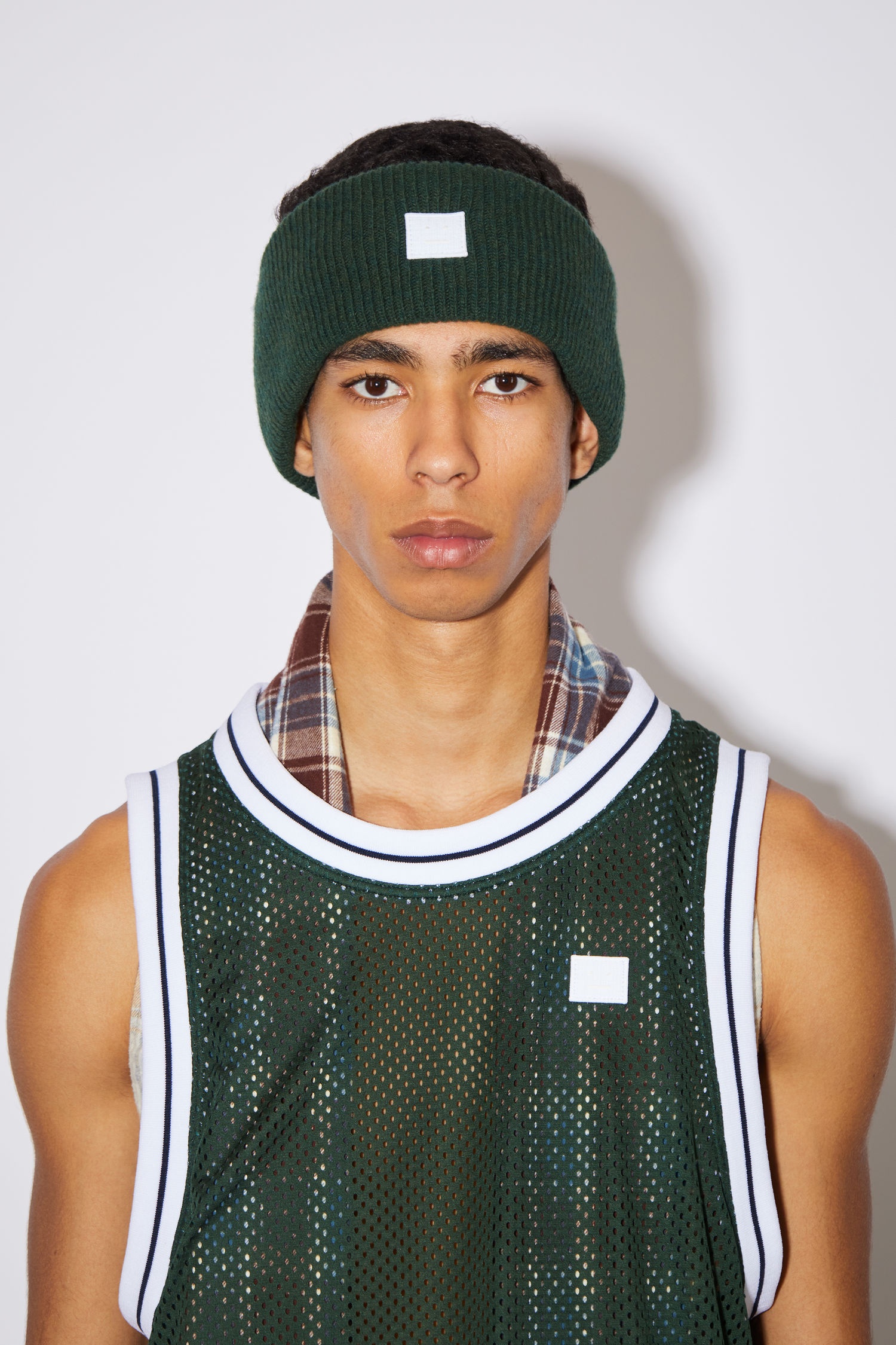 Ribbed headband - Dark green - 2