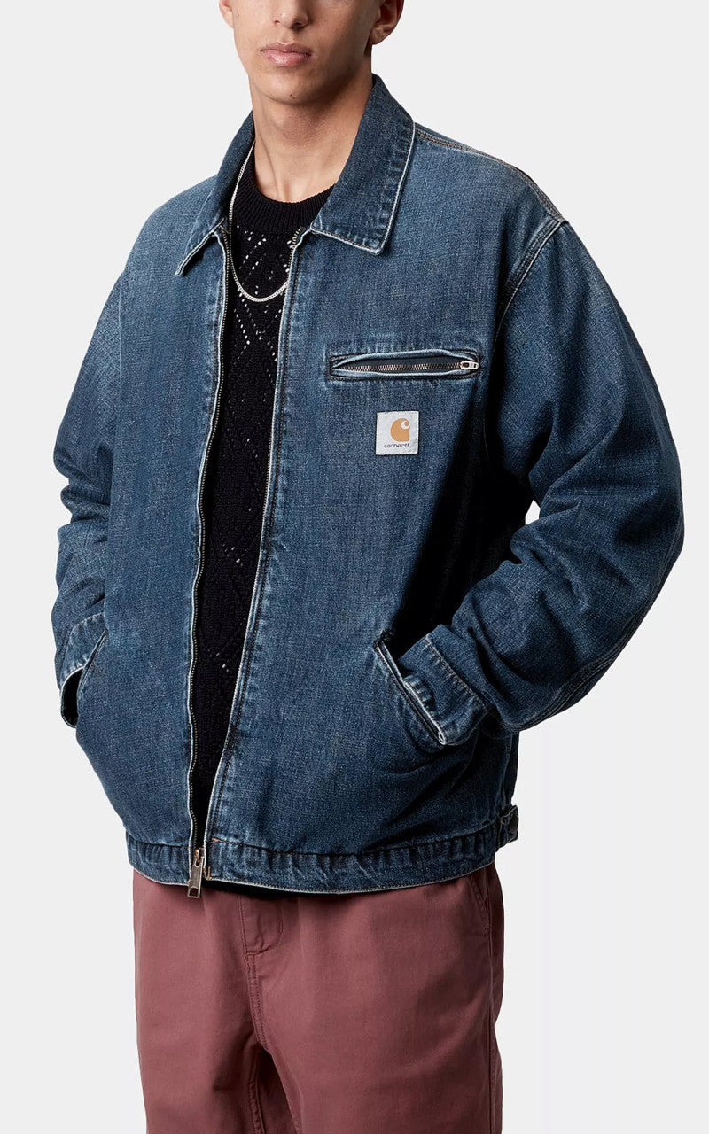 OG DETROIT JACKET CAMANO DENIM BLUE DARK USED - 4