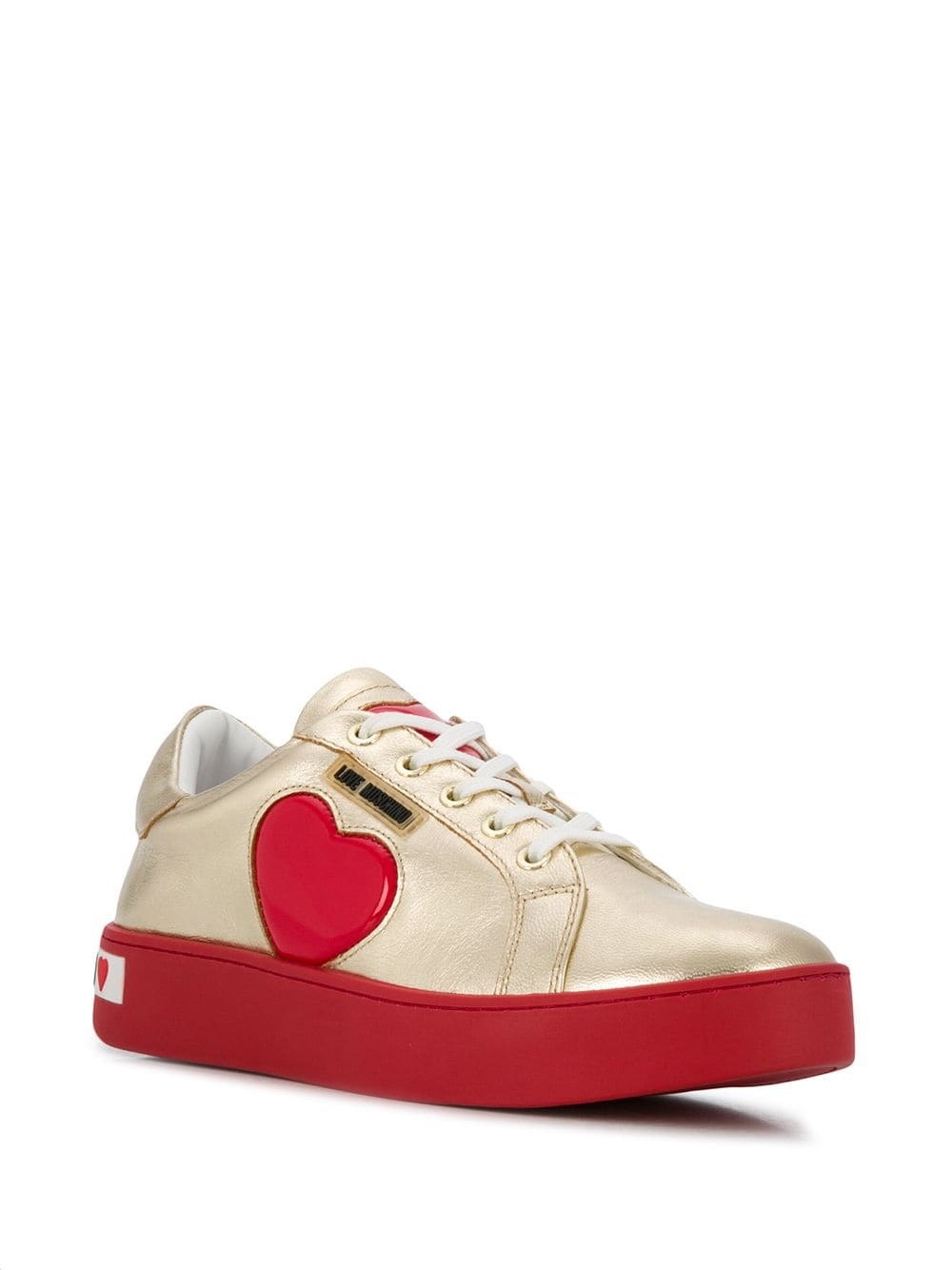 heart patch low-top sneakers - 2