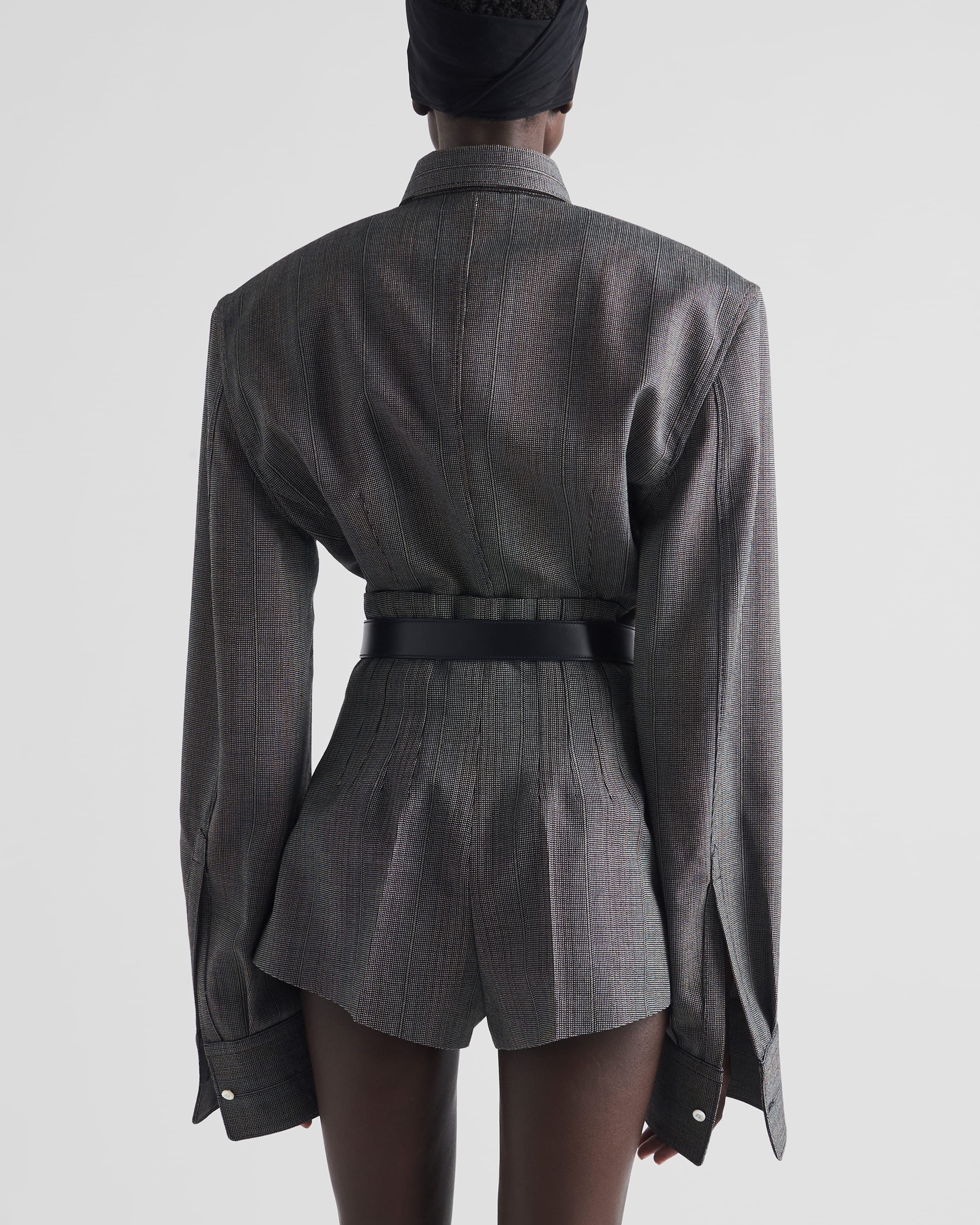 Prada Single-breasted pinstripe wool jacket | prada | REVERSIBLE