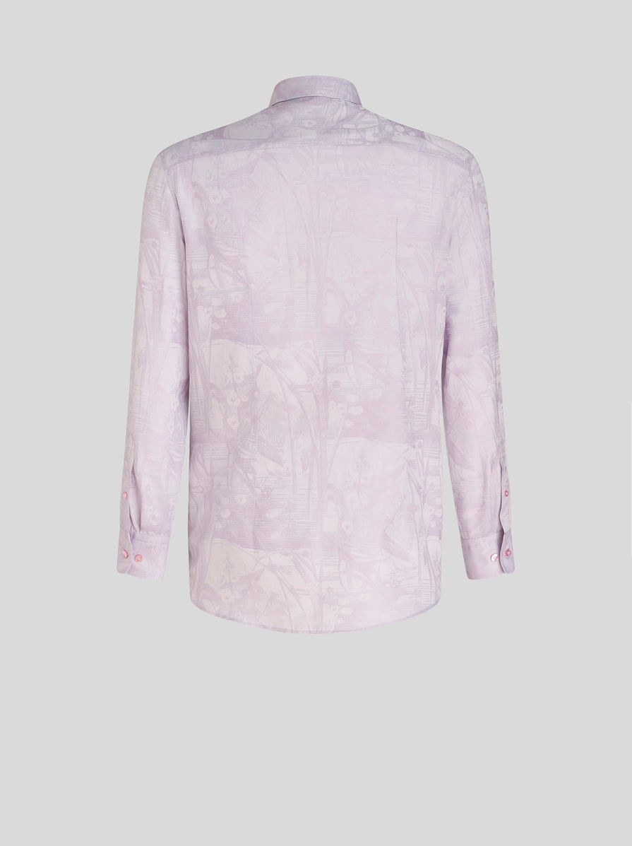 JACQUARD SHIRT WITH TONAL PATTERNS - 2