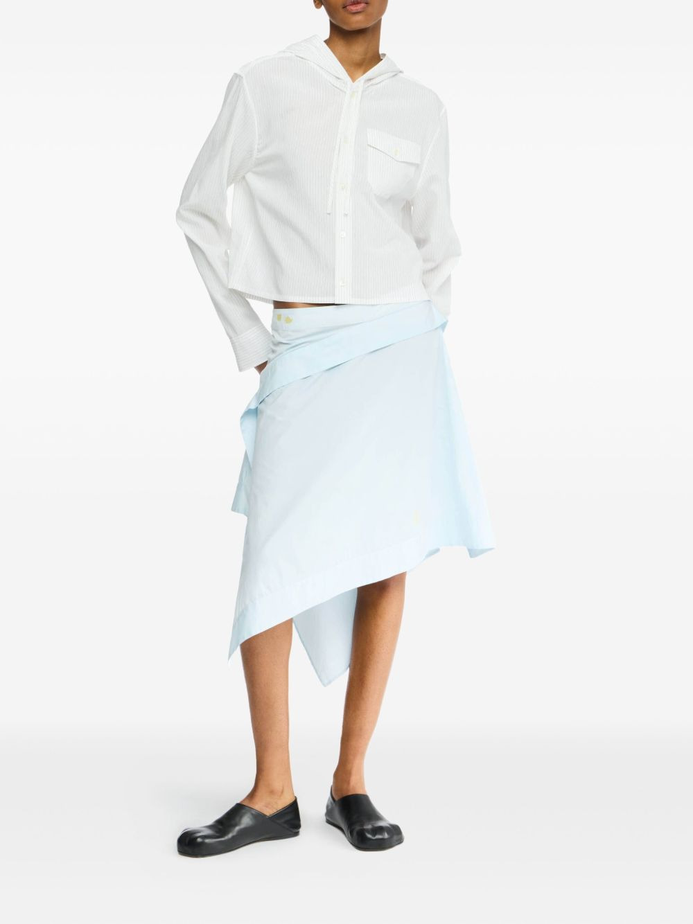 cropped hooded shirt - 2