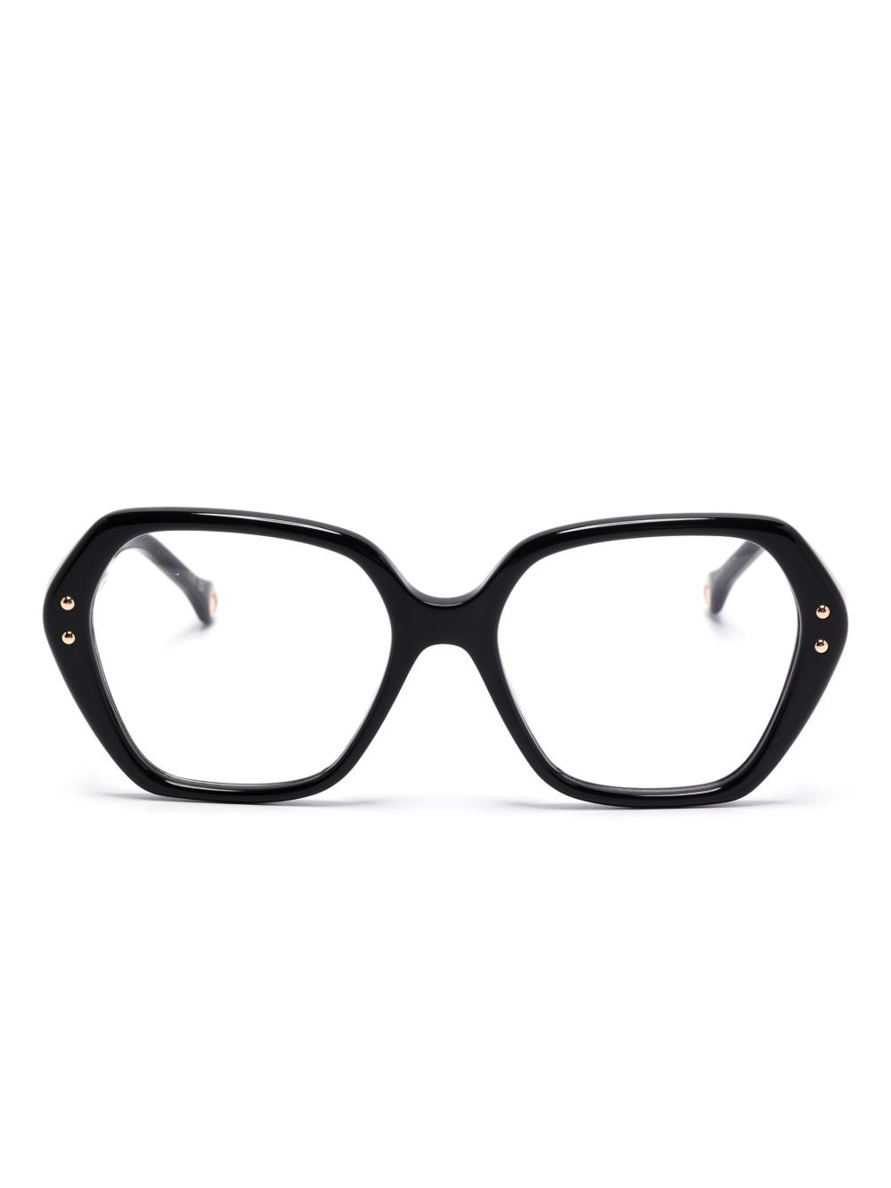 geometric-frame glasses - 1