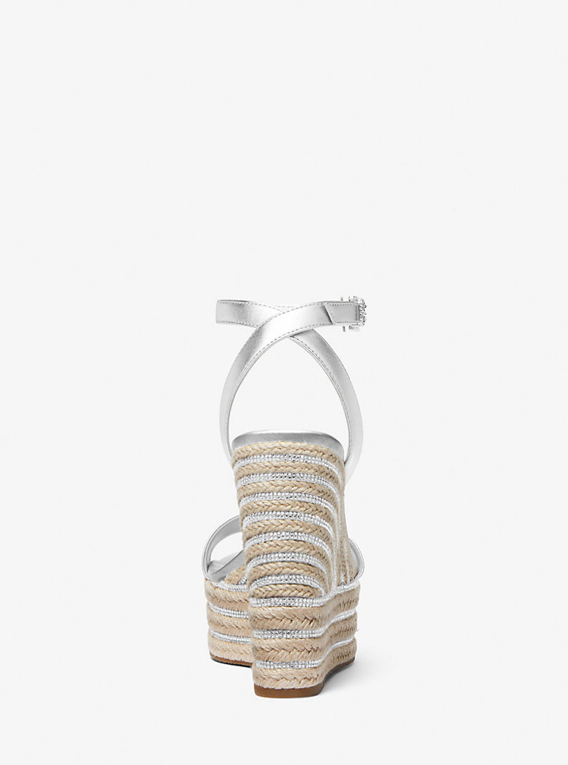 Leighton Metallic Leather Wedge Sandal 3