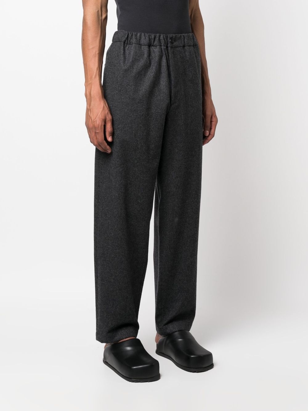 straight-leg cotton trousers - 3