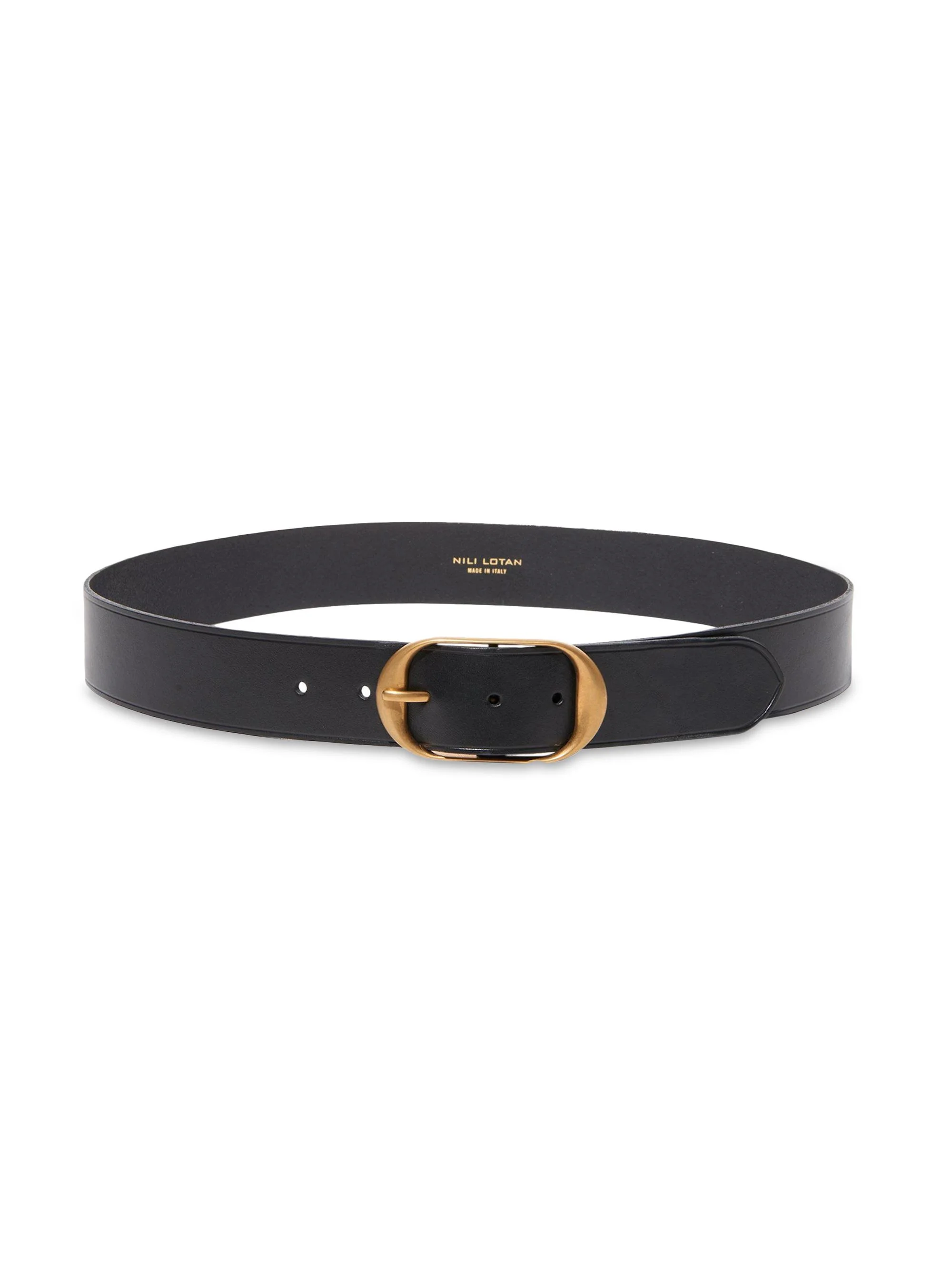 Women's Nili Leather Belt - Black Gold - 1