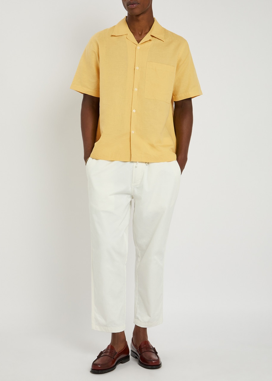 Universal Works Creased Linen-blend Shirt - 4