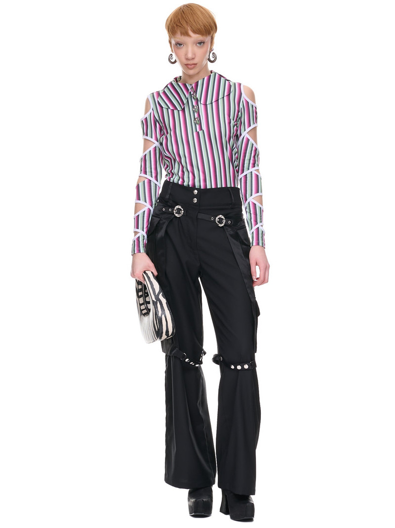 Chopova Lowena Rattler Stripe Polo outlook