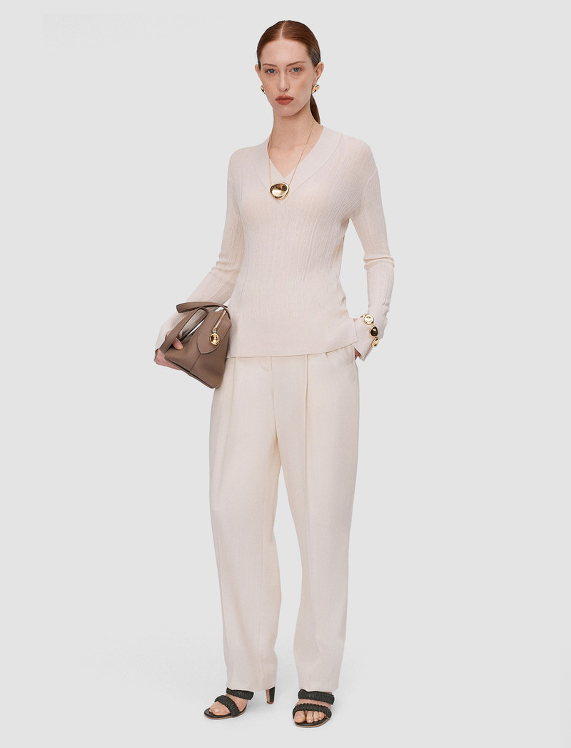 JOSEPH Jardin Silk Cotton Rib Jumper outlook