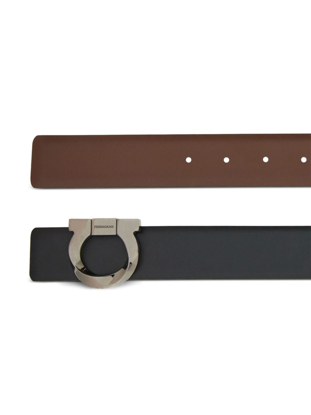Gancini reversible leather belt - 2