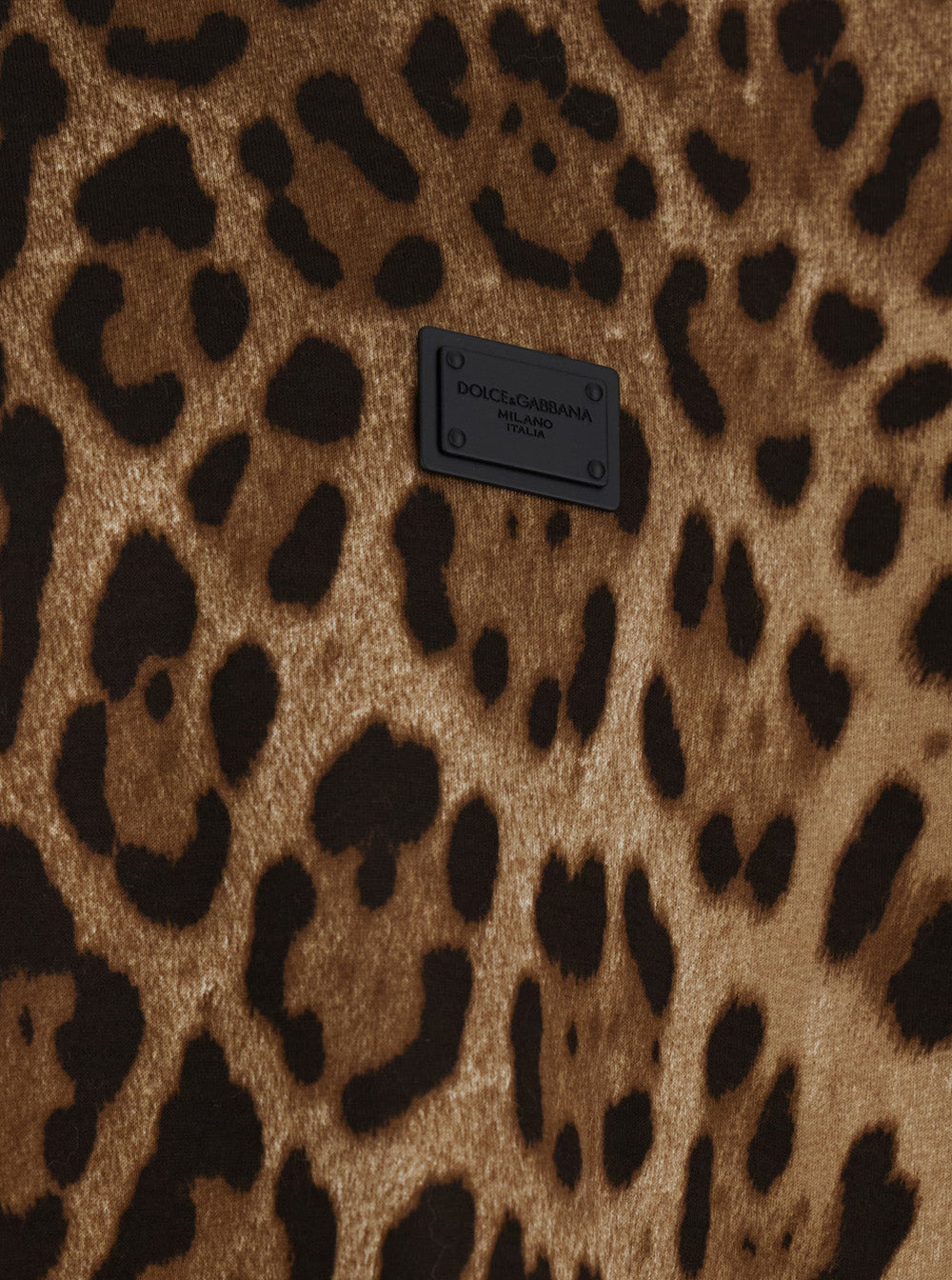 Dolce & Gabbana Men Brown T-Shirt With All-Over Leopard Motif In Cotton Man - 3