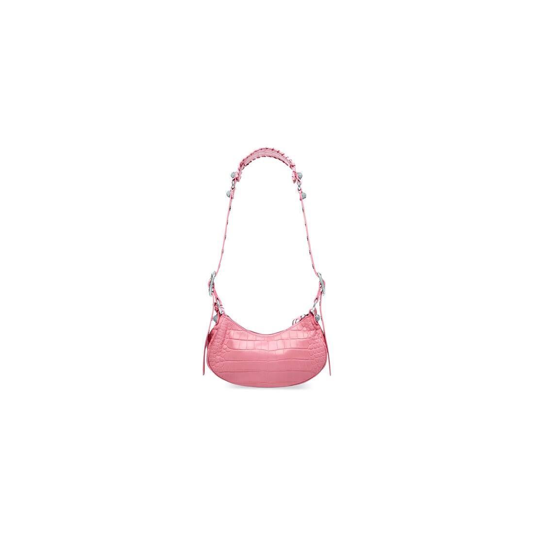 Balenciaga Gossip Shoulder Bag XS Pink in Embossed Calfskin with  Silver-tone - US