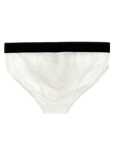 DSQUARED2 2-Pack Elastic Logo Briefs Underwear, Body White/Black outlook