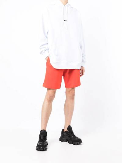 MSGM logo-print track shorts outlook