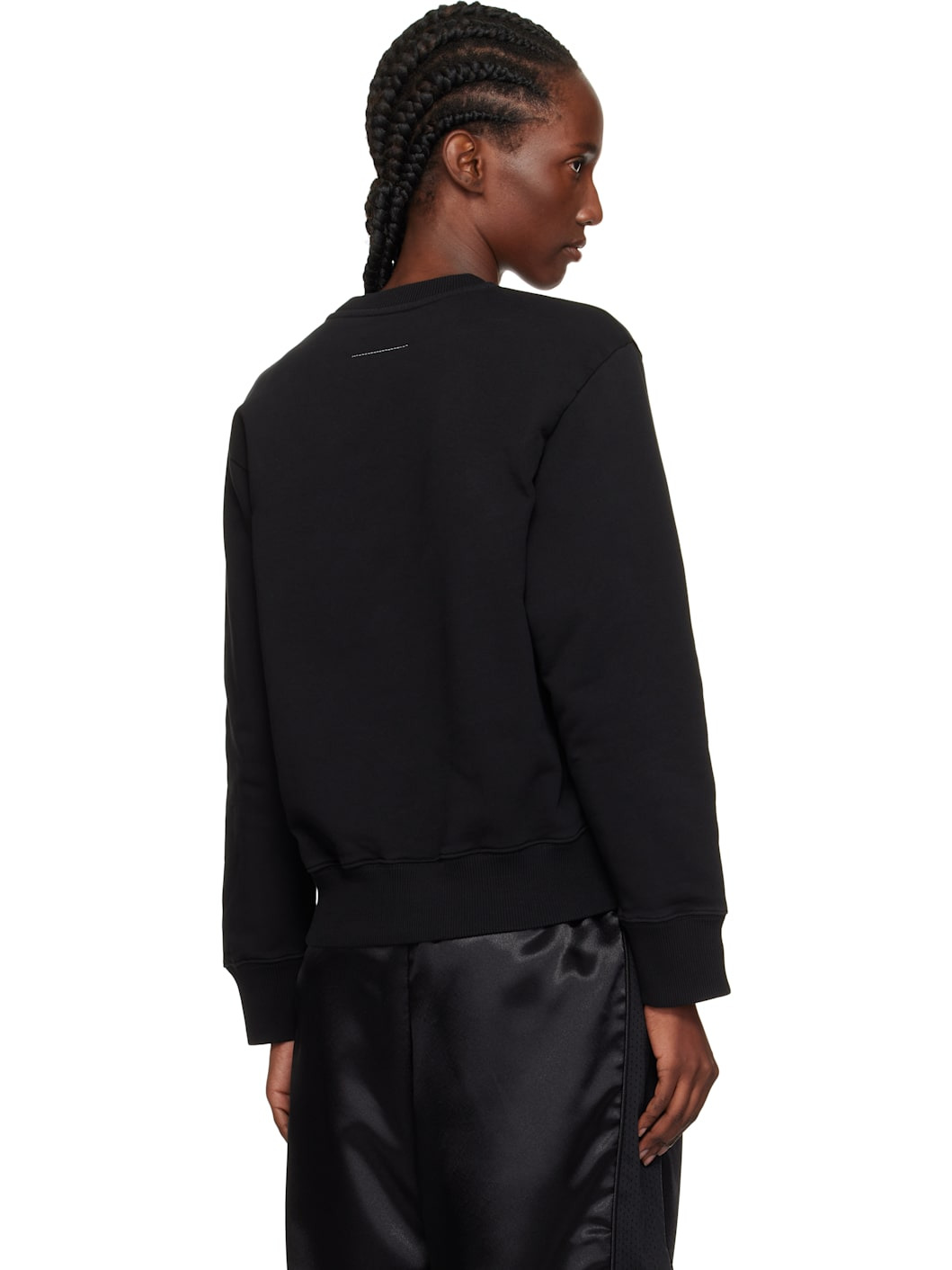 Black Unbrushed Sweat Jersey Sweatshirt - 3