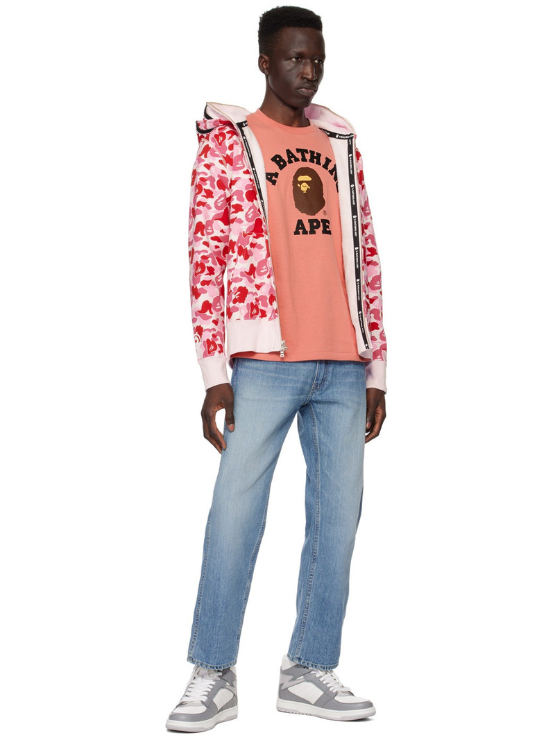 A BATHING APE® Pink ABC Camo Double Shark Hoodie outlook