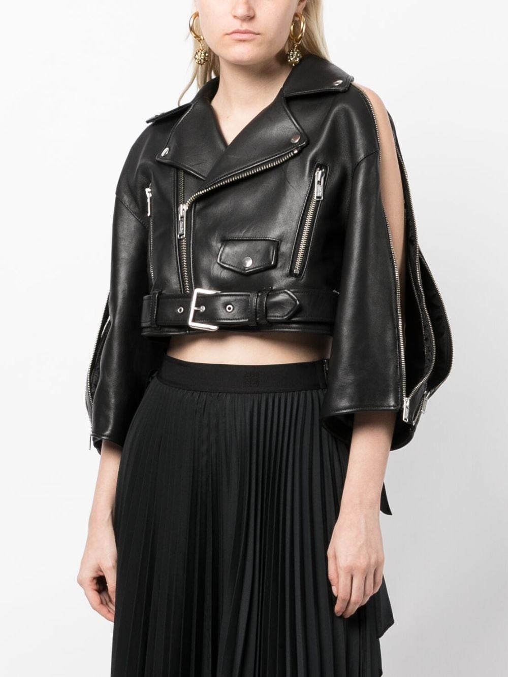 cut-out biker jacket - 3