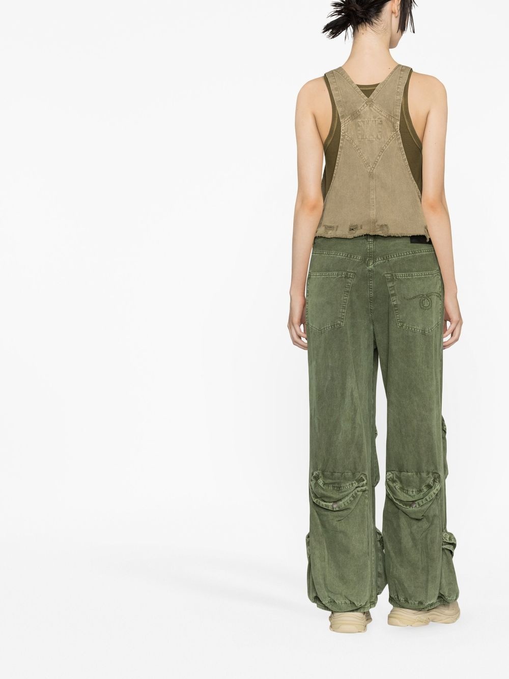 Utility multi-pocket wide-leg jeans - 4