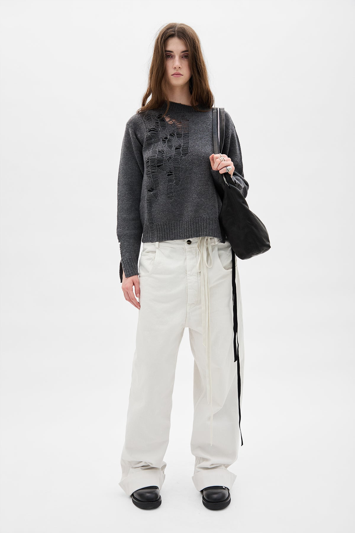 Gabriela Destroyed Seed Stitch Sweater - 8