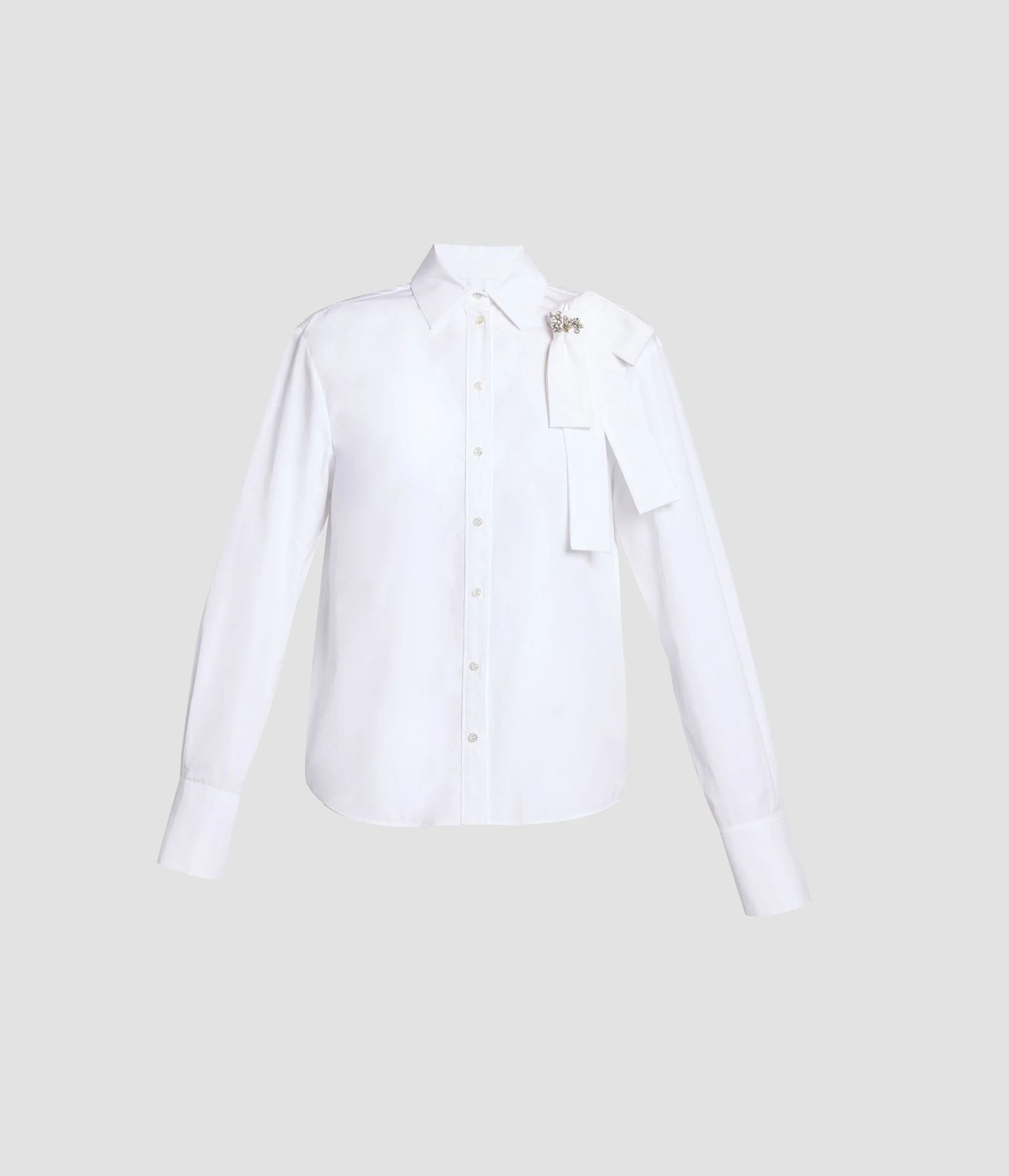 COTTON POPLIN LONG SLEEVE SHIRT - 1