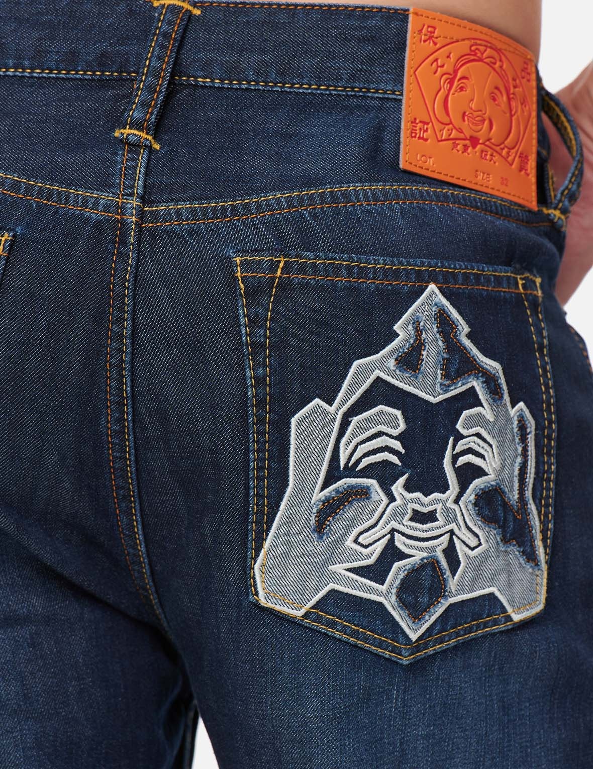 DENIM APPLIQUÉ GODHEAD DENIM SHORTS - 7