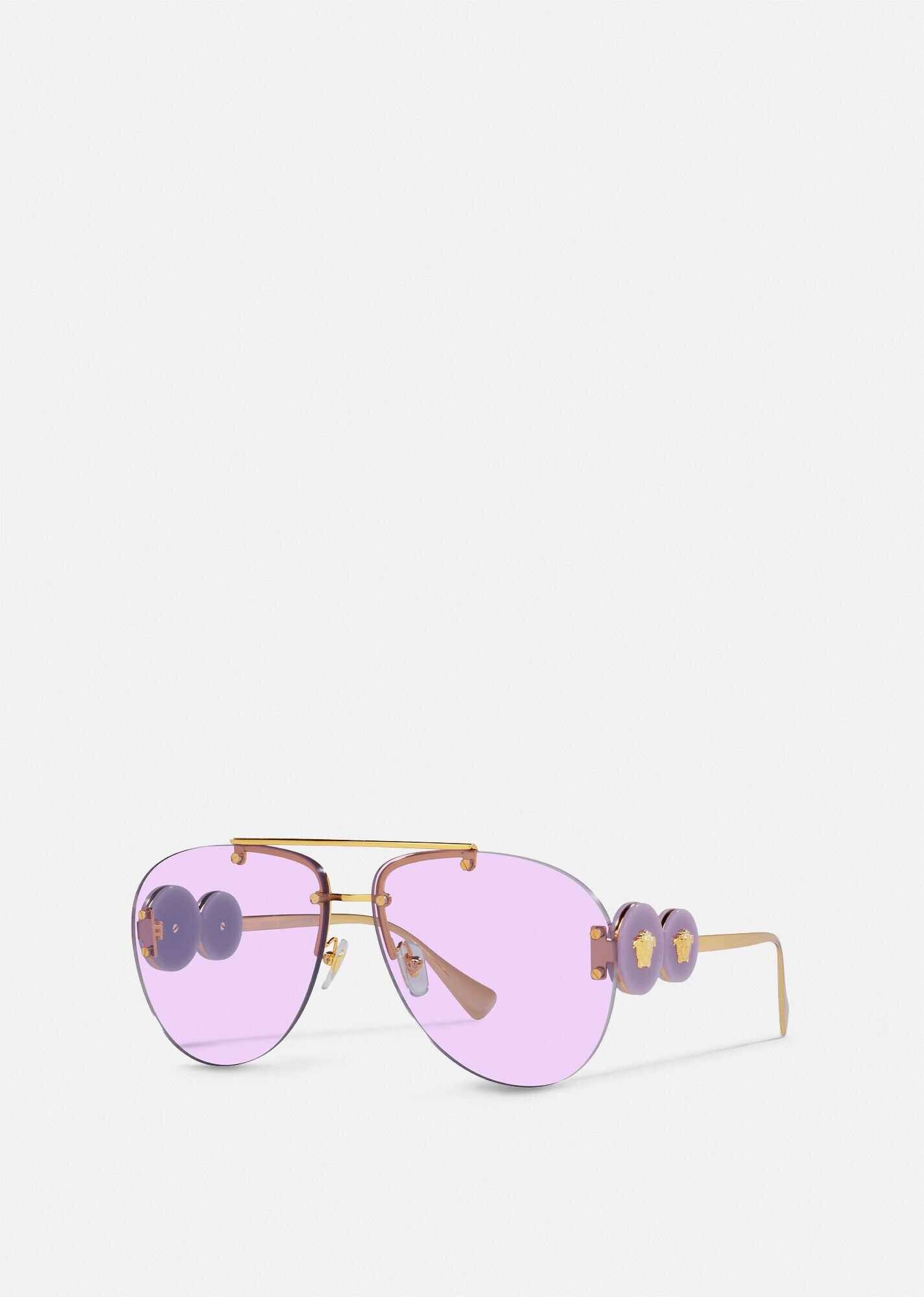 Double Medusa Aviator Sunglasses - 1
