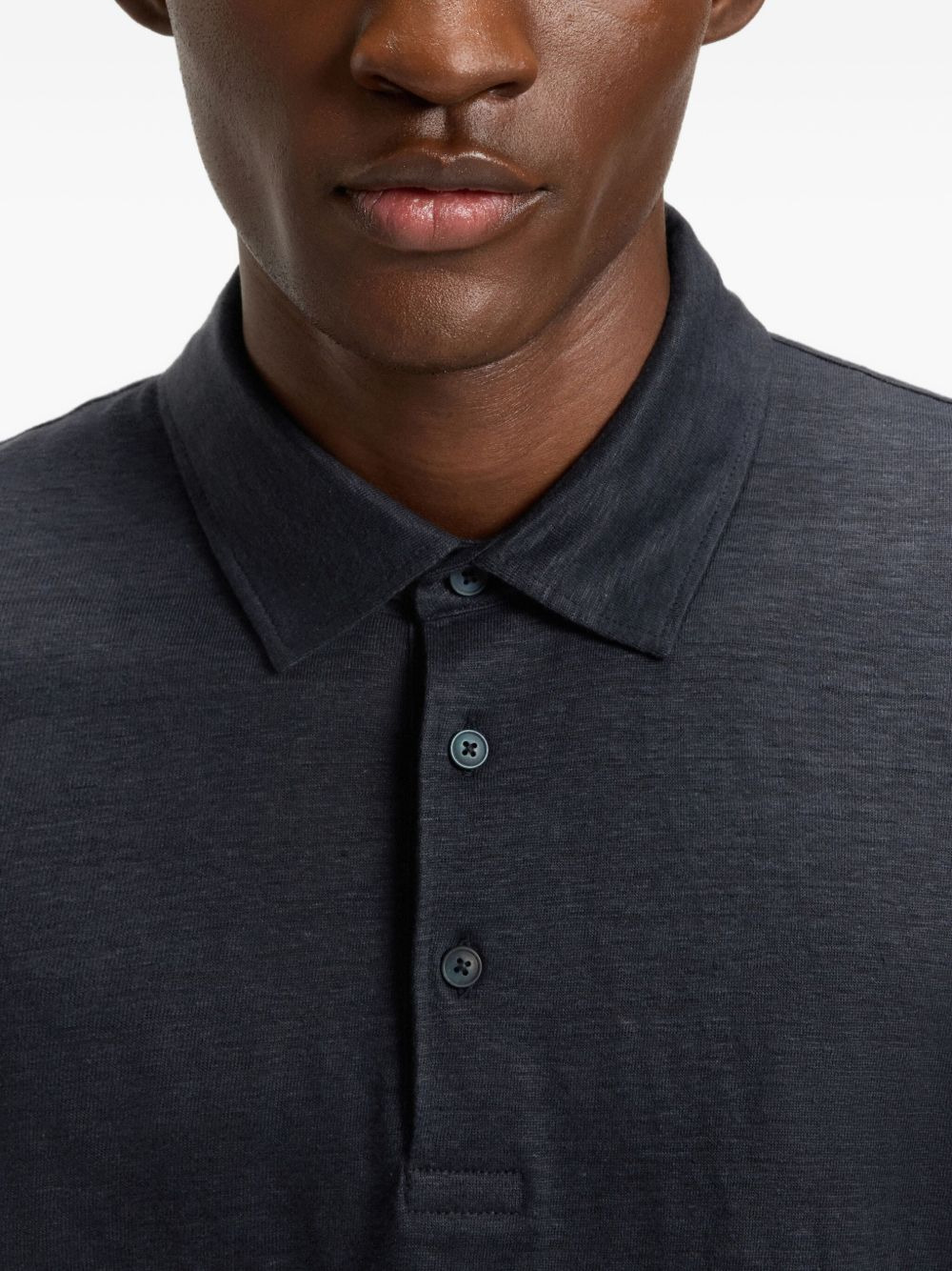 x David Beckham linen polo shirt - 5