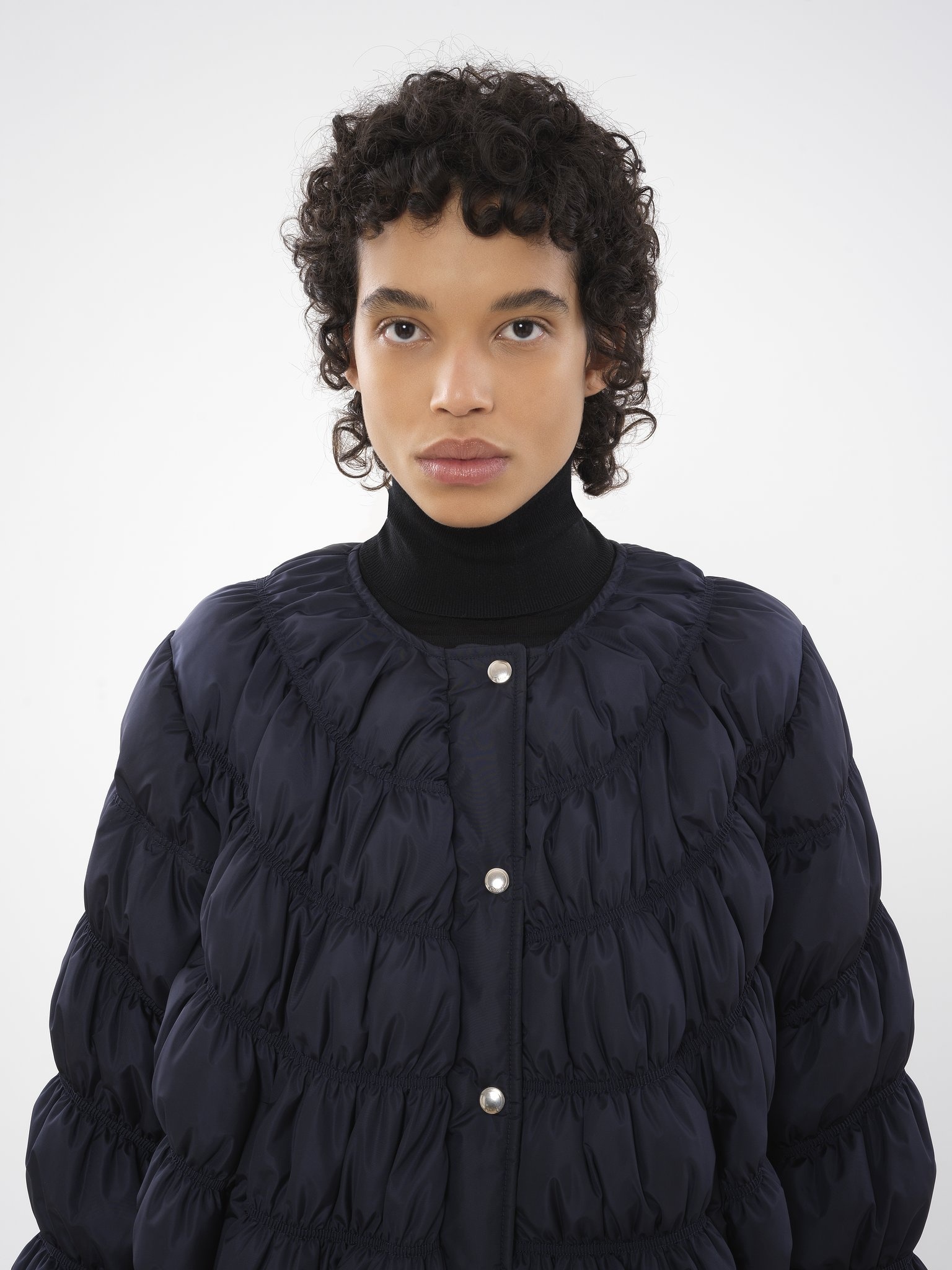 RUCHED PUFFER JACKET - 5