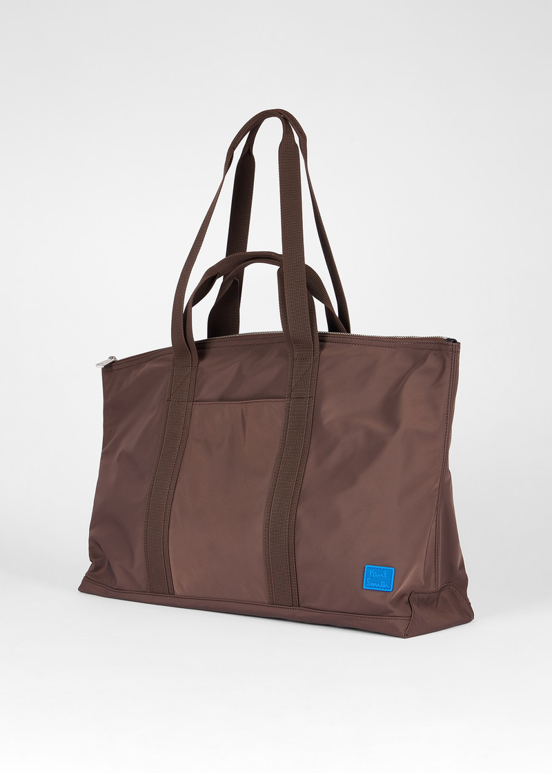 Brown Recycled Polyester Tote Bag 3