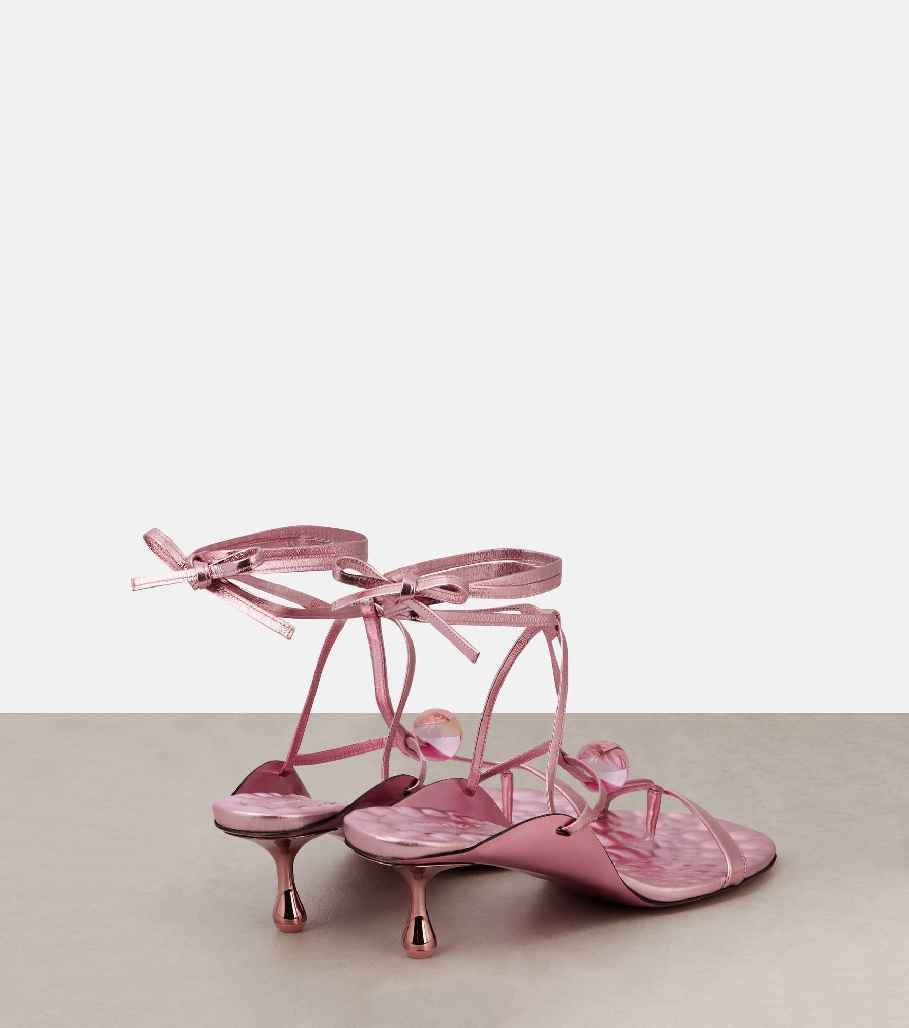 Zyra 50 metallic leather sandals - 2