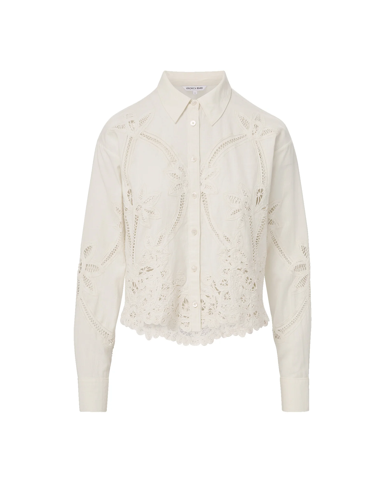 ADERES EYELET BUTTON-DOWN SHIRT - 1