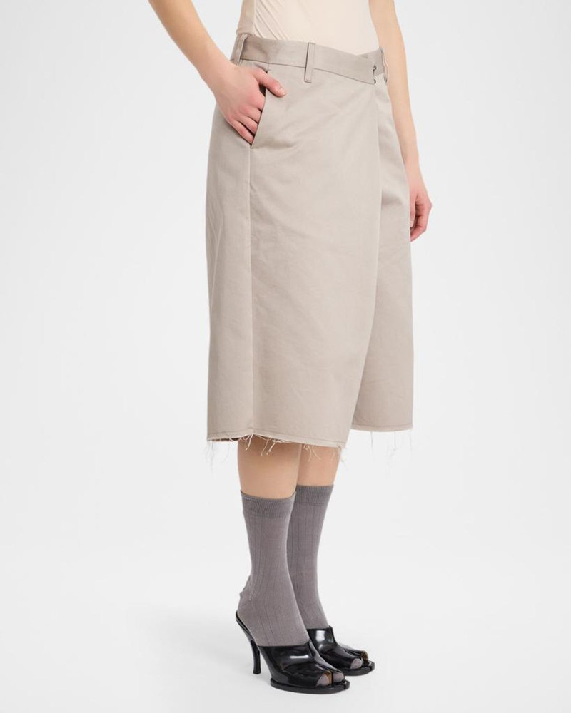 Cotton Wrap Culotte Shorts 4