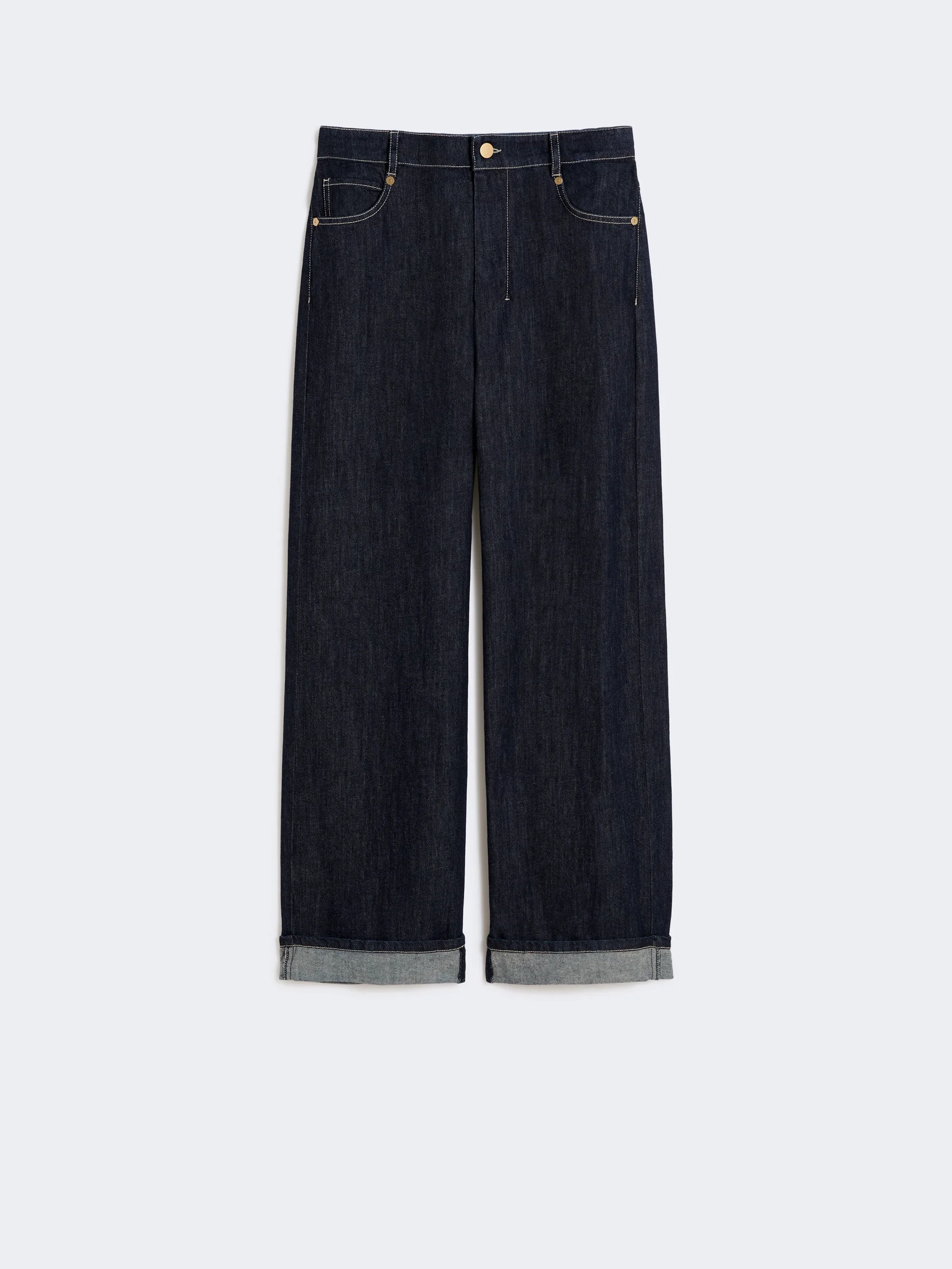 CHIARA Denim turn-up jeans - ULTRAMARINE - 1