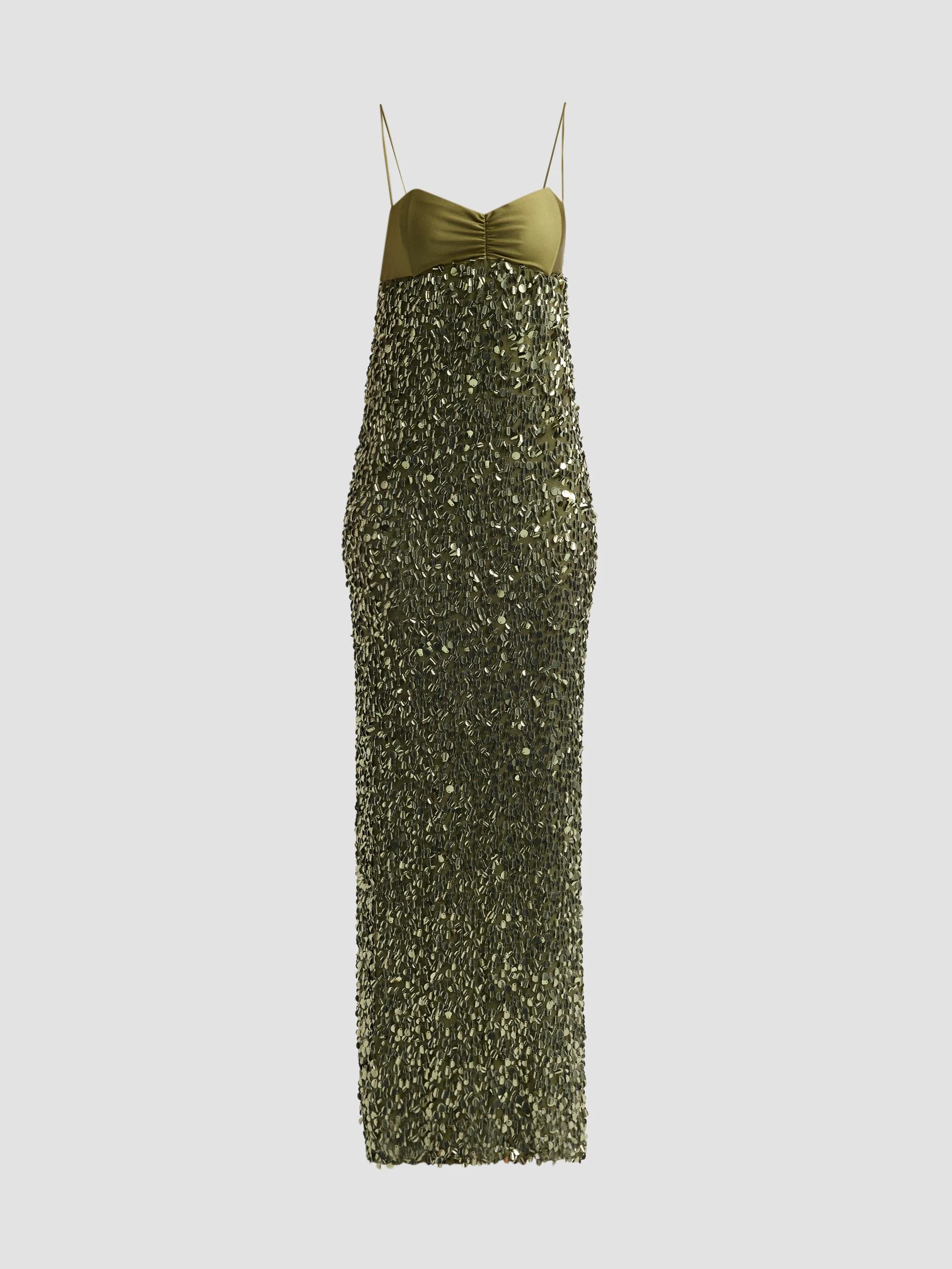 Women's Berri Jersey Sequined Maxi Dress - Moss - 1