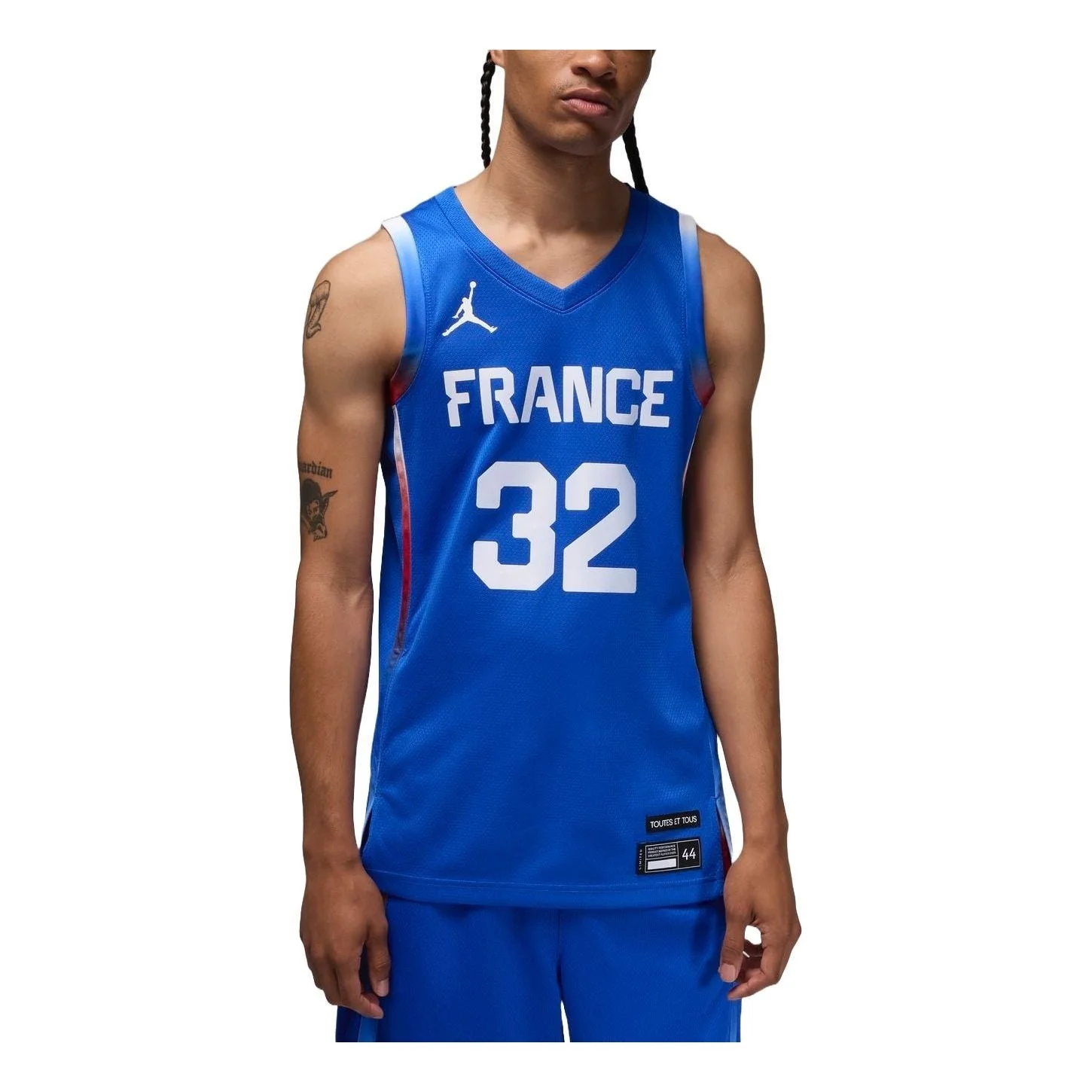 Air Jordan Victor Wembanyama France Limited Road Basketball Replica Jersey 'Royal White' HF7308-405 - 1