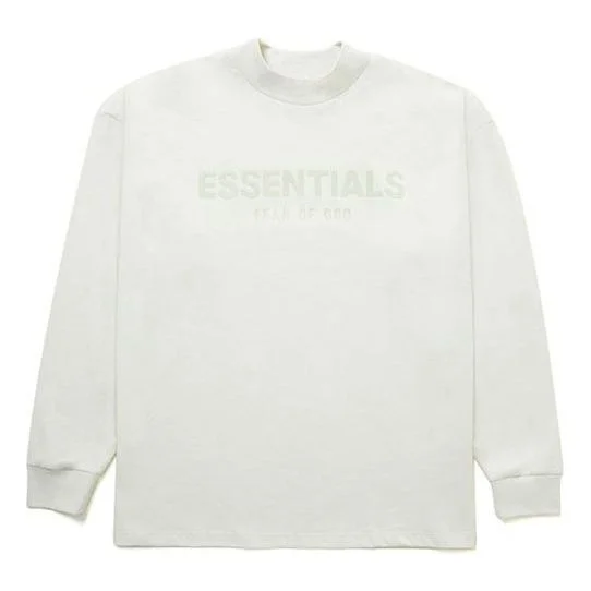Fear of God Essentials FW21 Innersect Long Sleeve Logo Tee 'Mozzarella' 125BT212091F - 1