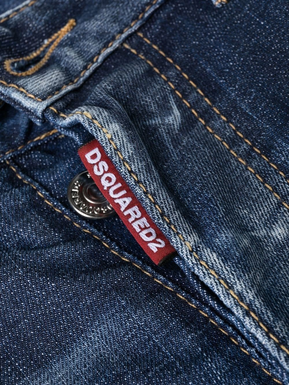 faded straight-leg jeans - 6