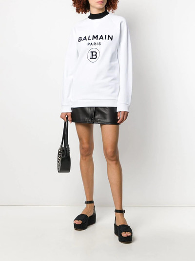 Balmain logo print sweatshirt outlook