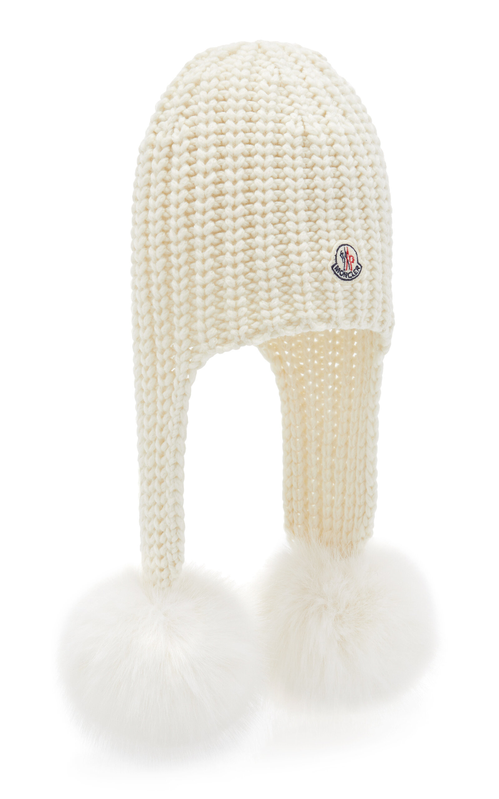 Pom-Detailed Knit Hat white - 3