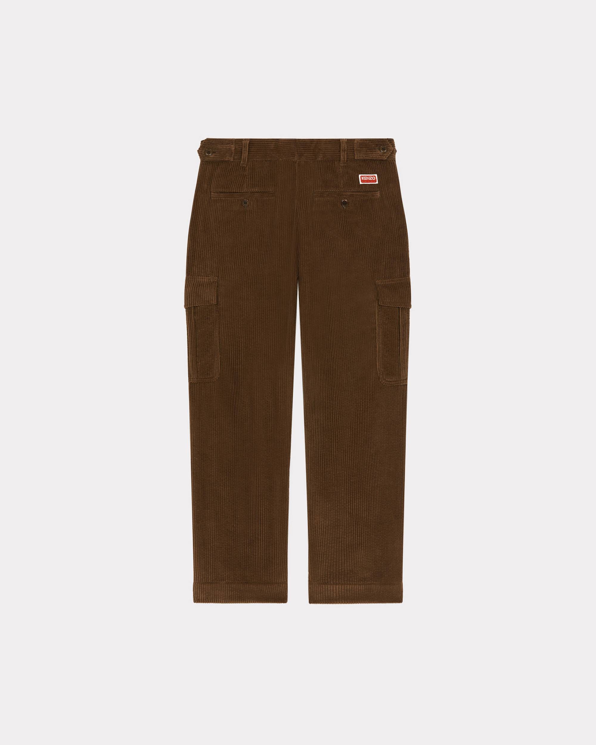 【KOOLOSET】Corduroy Double Cargo Pants Vintage 90s Japanese Corduroy Cargo Pants Multiple Purpose